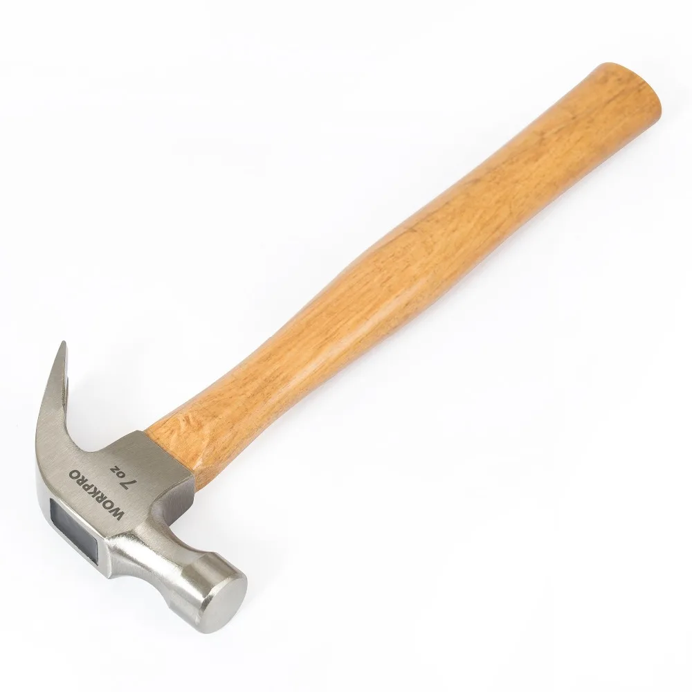 Бесплатная доставка изогнутый молоток WORKPRO 7 унций с деревянной ручкой|hammer