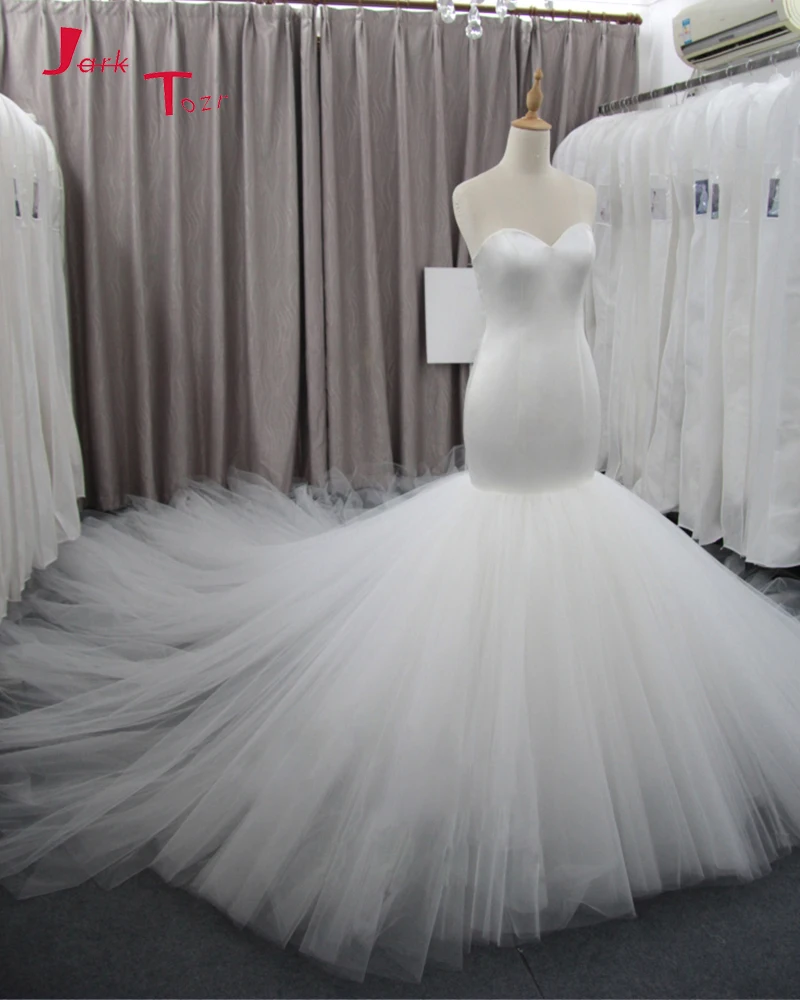 Фото Jark Tozr индивидуальный заказ Часовня Поезд Китай Свадебные платья Robe De Mariee