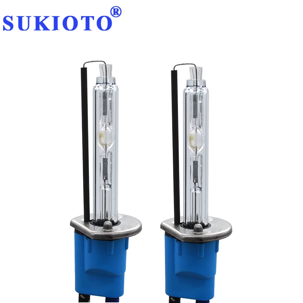 SUKIOTO металлическая H1 H7 HID ксеноновая лампа D2H проектора H3 H11 HB3 белый 5500K AC hid фара 35