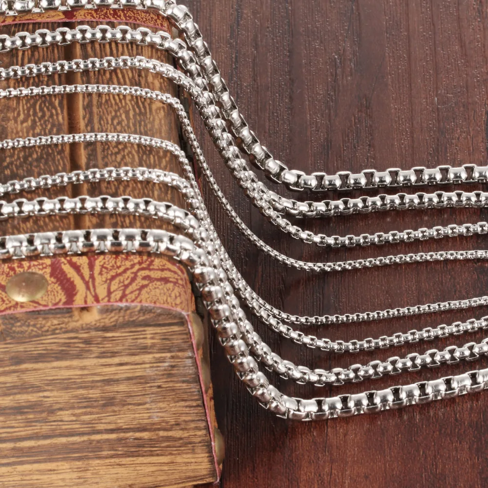 Мужская цепочка из нержавеющей стали 316L с квадратными звеньями|necklace long|necklace
