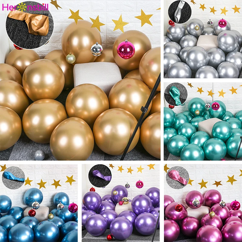 10 шт 12-дюймовые металлические шарики Happy год Merry Рождество вечерние украшения для дома украшения Санта Клаус елку