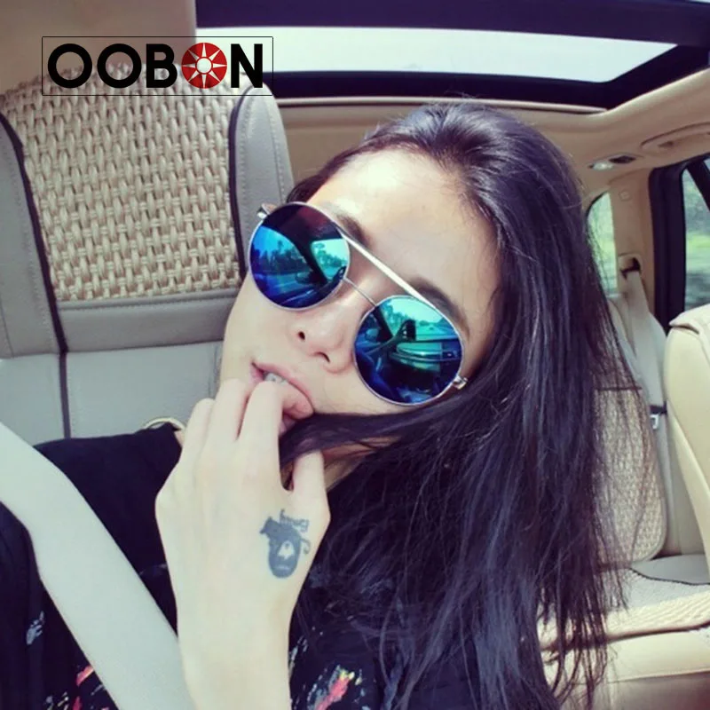 Мода Новый Авиатор Pilot Солнцезащитные Очки Классический Сплав Frame UV женщины