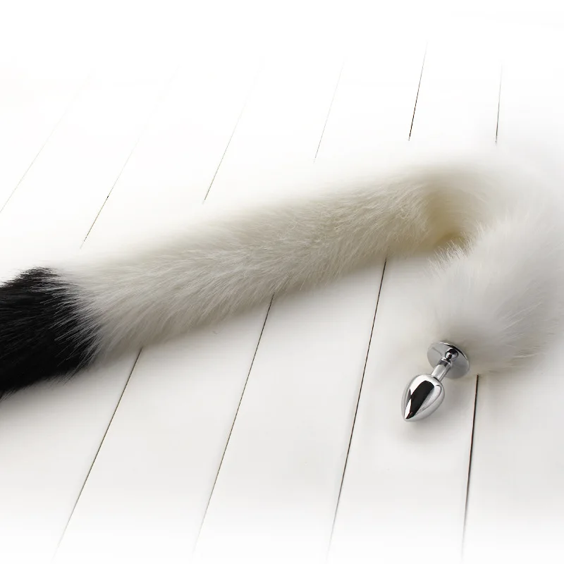 Новый 78 см длинный очаровательный лисий хвост Фетиш взрослые секс игрушки