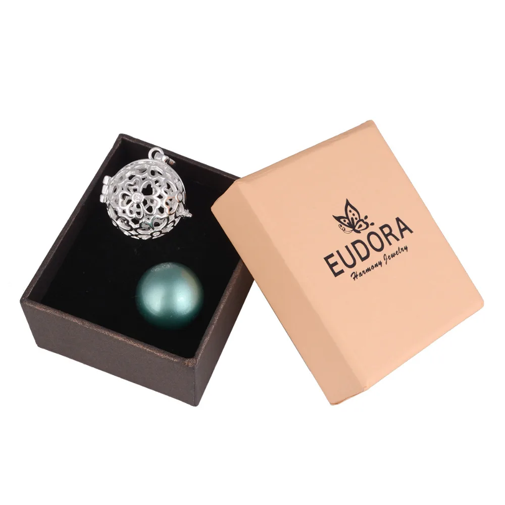 

Eudora Harmony Ball Jewelry Locket Cage with Colorful Angel Caller Bola Pendant Necklace For Pregnant Women Gift