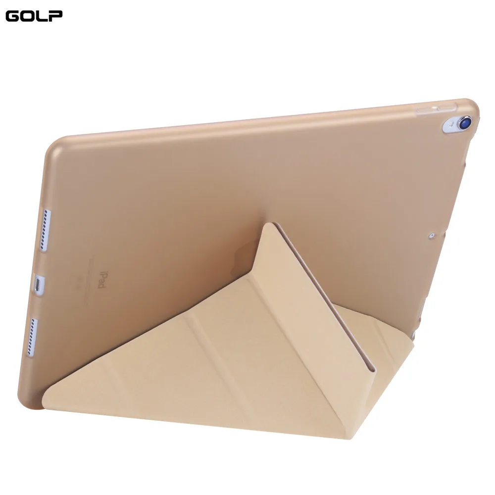 Gold Из искусственной кожи чехол для iPad Pro 10,5 дюймов ультра тонкий Смарт Обложка чехол для iPad Pro 10,5 Air 3 Мягкий силиконовый чехол - Цвет: Gold