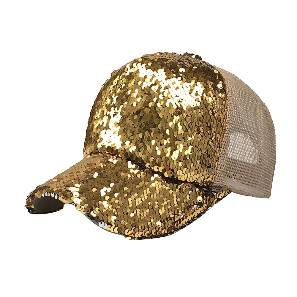 Gold Новинка, Женский хвостик, бейсбольная кепка, блестящая, грязная булочка, Snapback, шляпа от солнца, s, бейсболка, Женская кепка, Женская кепка, gorras mujer# O - Цвет: Gold