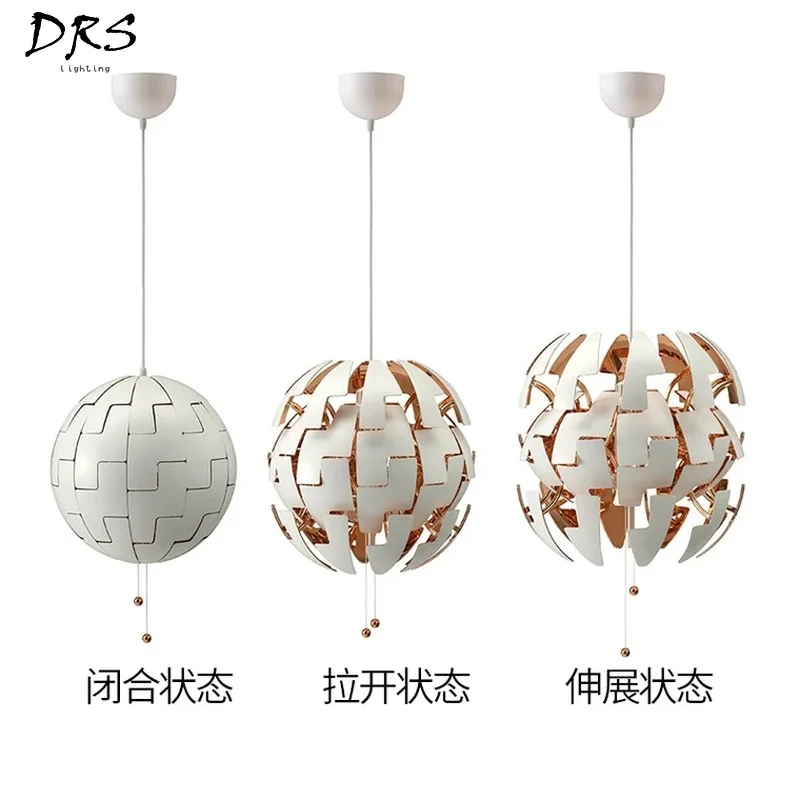 Ins Net Red Dining Room Chandelier Nordic Modern Simple Living Bedroom Creative Stretching Deformation Lamps | Освещение