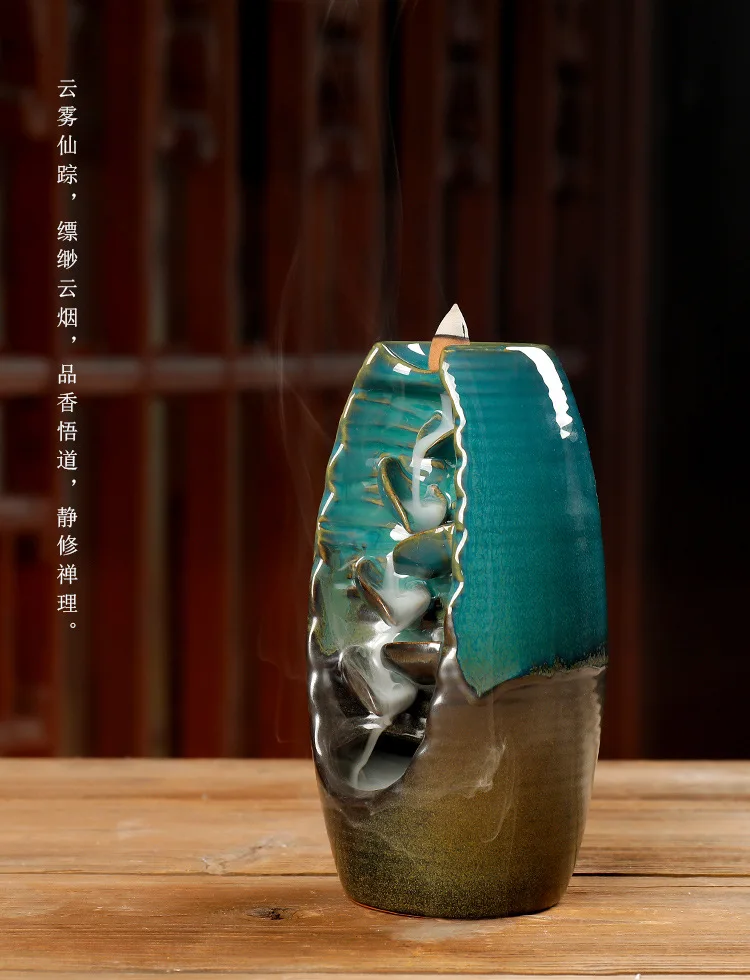 Горячая Распродажа керамический обратный поток водопад дыма Ладан Курильница