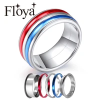 floya flag rings women beautiful stainless steel rings reversible interchangeable rings bague femme