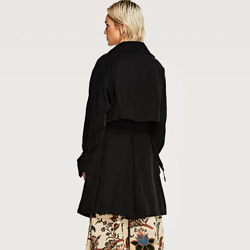 2018 Модный плащ ветровка Винтаж куртки наивысшего качества Для женщин Сплошной