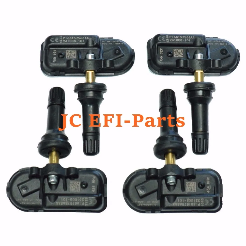 Комплект 4 датчика давления в шинах для 2014-2017 JEEP Cherokee 68239729AA