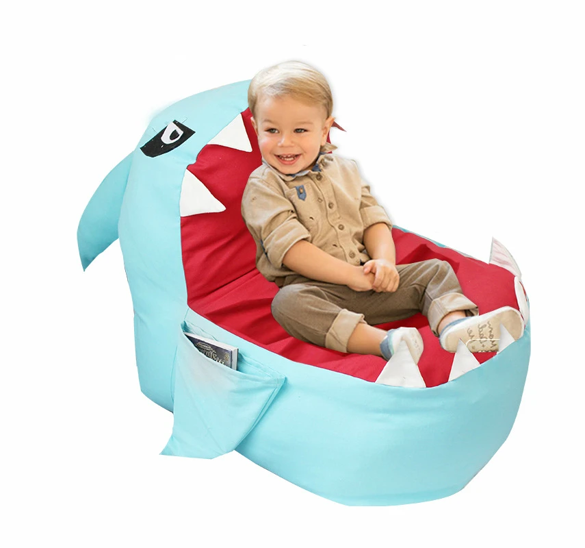 

Soft Baby Chair Children Plush Toy Storage Bag Shark Lazy Sofa Baby Nest Bean Bag Baby Seat Infant Sofa for Kids Beanbag