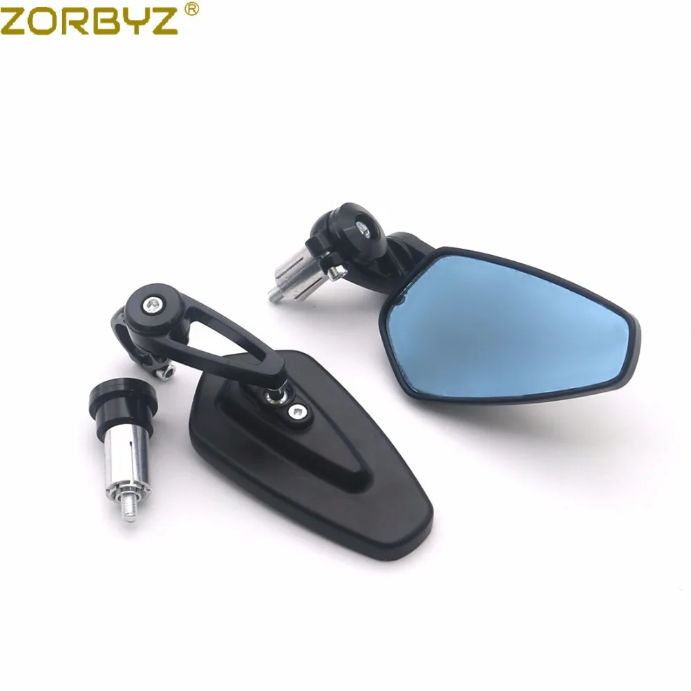 Зеркало заднего вида ZORBYZ универсальное черное для мотоцикла 7/8 дюйма 22 мм|Боковые