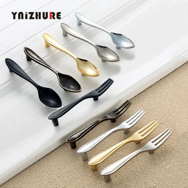 Креативные ручки для ножа ложки вилки дизайн кухонного шкафа уникальные модные