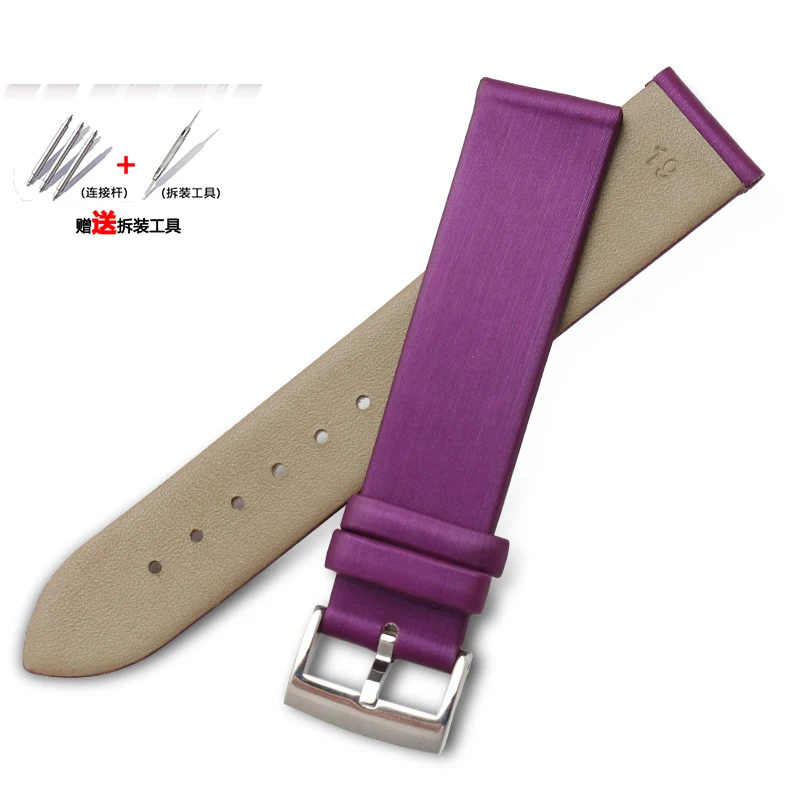 Watchband 12 14 16 17 18 19mm Super Thin Silk Strap With Stainless Steel Buckle For Fashion Women Bracelet +2 pcs pins