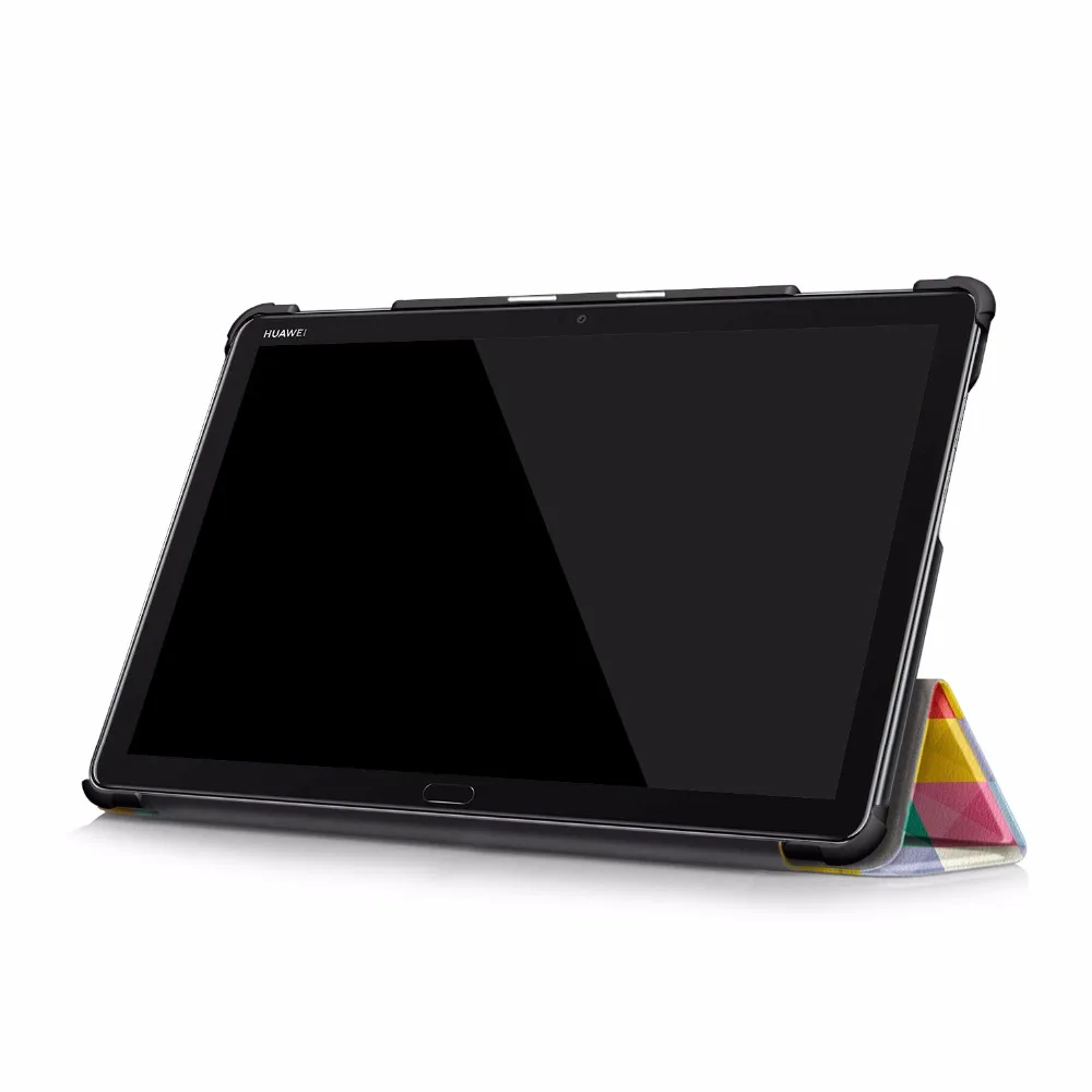 Окрашенный/твердый кожаный смарт-чехол Magneti для Huawei MediaPad M5 Lite 10 1 &quotBAH2-W09 BAH2-L09