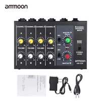 ammoon am 228 mixing console ultra compact low noise 8 channels audio sound mixer mono stereo mixer with power adapter cable