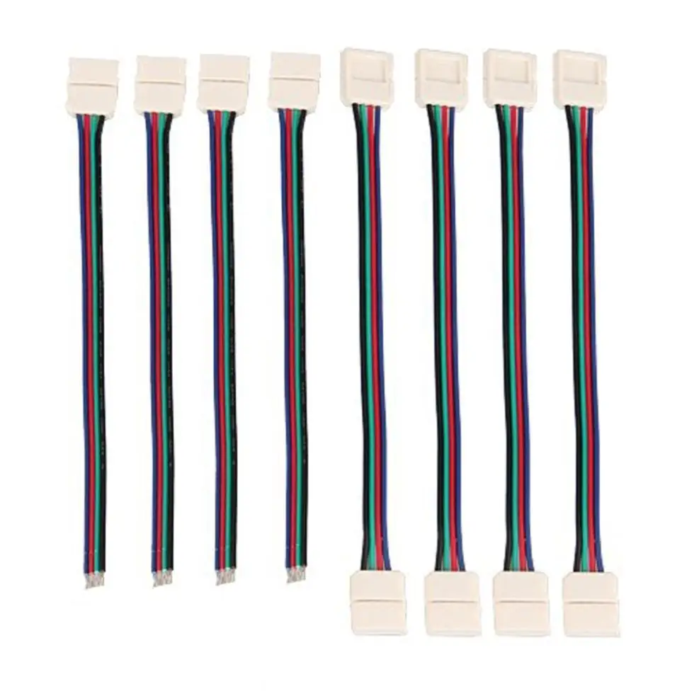 Хит продаж 2015 8 x Соединительный Кабель-адаптер для RGB светодиодный SMD полоса