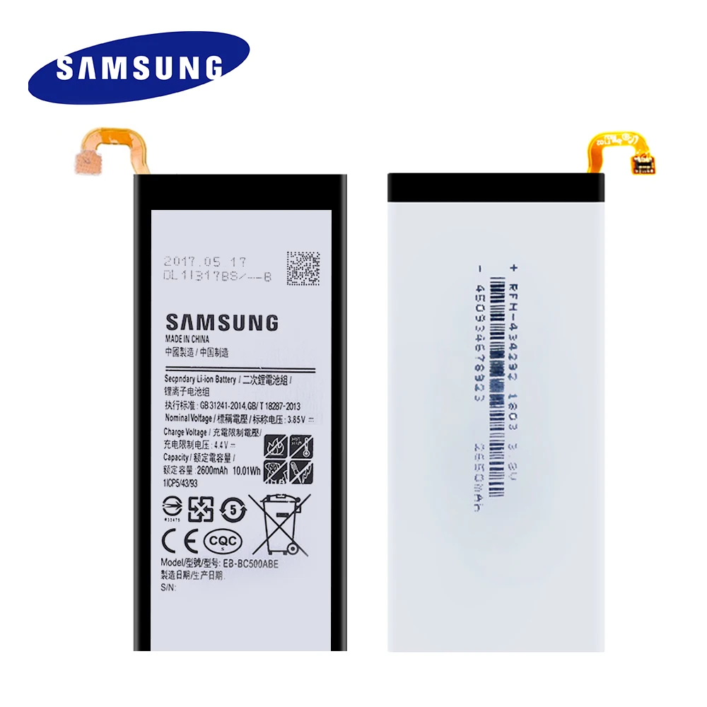 100% оригинальная запасная аккумуляторная батарея Φ для Samsung Galaxy C5 сотового