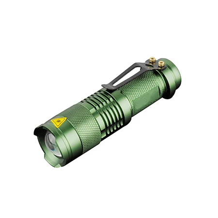 Deep Green Новинка, мощный светодиодный фонарик XPE/Q5, портативный мини-фонарик, маленький фонарик, вспышка для охоты с батареей AA/14550 - Испускаемый цвет: Deep Green