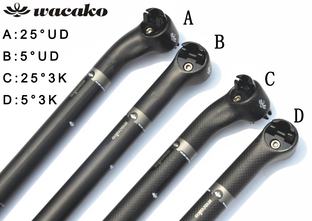 Wacako велосипед 3K UD Matte карбоновый Подседельный штырь МТБ дорожный модель 27 2/30 8/31