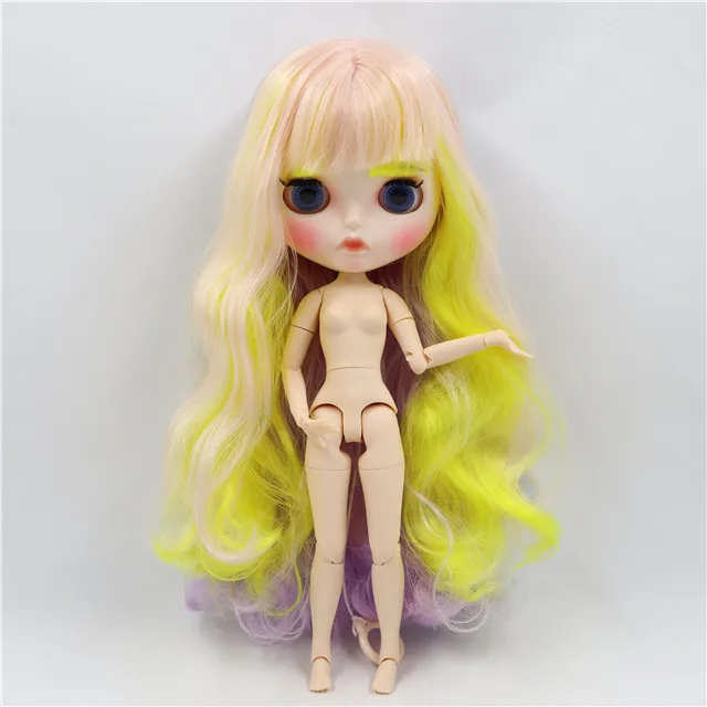 g-naked doll Ледяная фабрика blyth кукла 1/6 игрушка bjd матовое лицо заказное лицо кукла на заказ 30 см - Цвет: g-naked doll