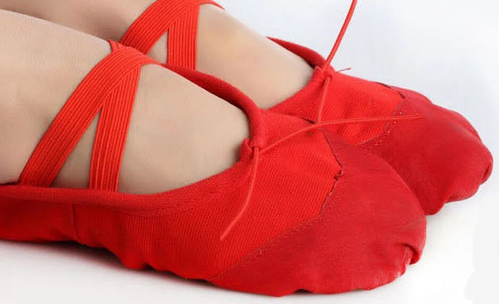 girls ballet shoes soft sole suede pad children for dancing ladies women red black white pink | Детская одежда и обувь