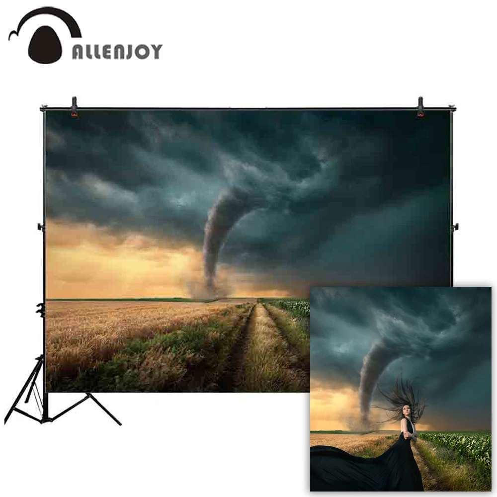 Allenjoy фон для фотостудии somber ominous tornado культиватор с полями профессиональный