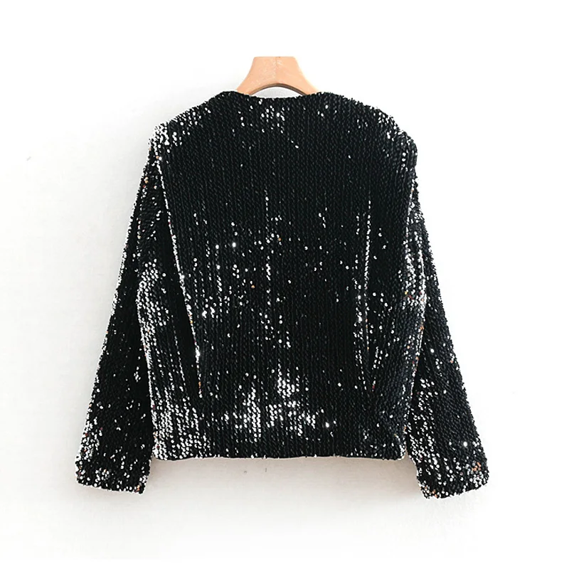 2019 весенние женские черные куртки с блестками для женщин s сексуальные шикарные