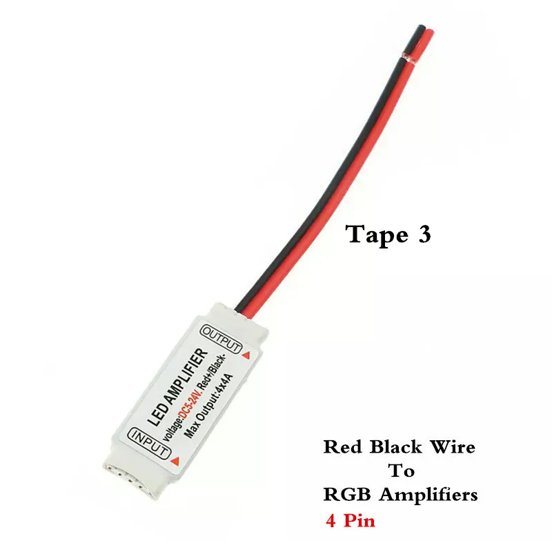 12В DC5V-24V 4Pin мини RGB светодиодные полосы Amplifer 3* 4A одноцветный светодиодный Усилитель для светодиодной ленты репитер мощности контроллер консоли