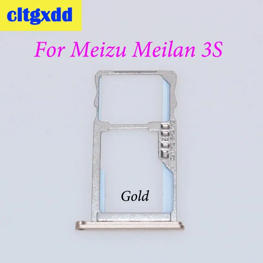 For 3S Gold Cltgxdd держатель слота для сим-карты для meizu meilan 5S M5s 3S M3S слот карты Micro SD лоток гнездо адаптер Замена Ремонт Запасные части - Цвет: For 3S Gold