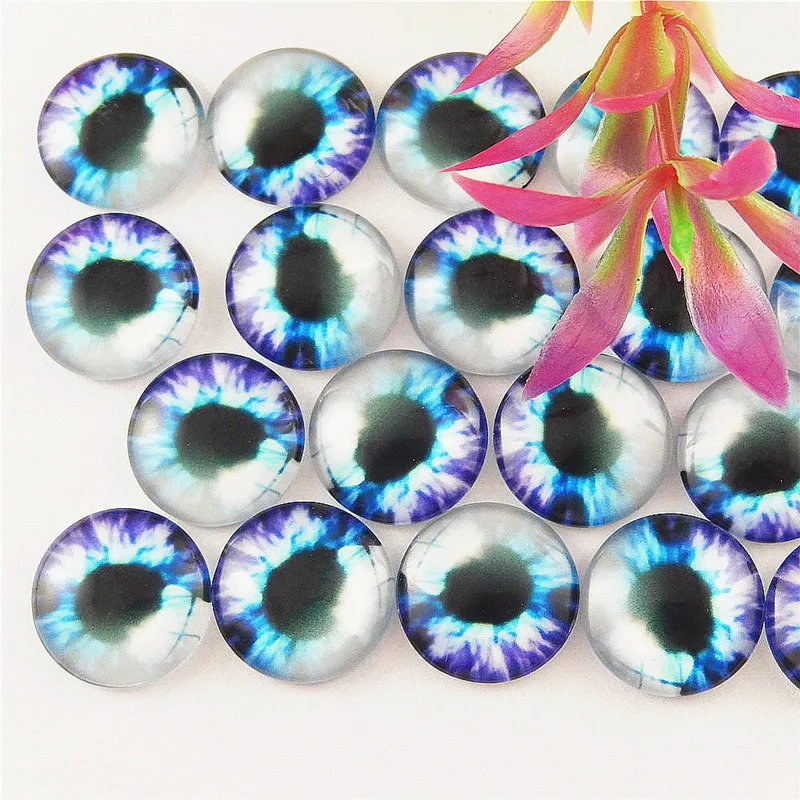 Оптовая продажа 10 шт./лот 30 мм смешанный стиль глаза Дракона круглый стеклянный