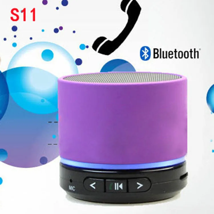 S11 led Bluetooth динамик беспроводной мини HiFi музыкальный плеер с микрофоном для MP4 MP3
