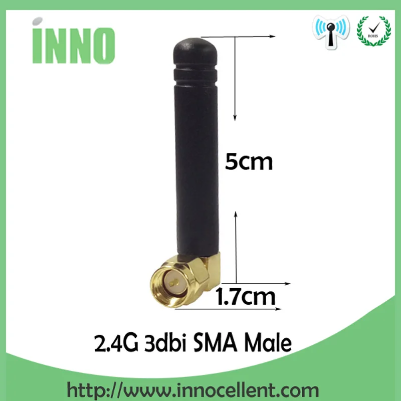 EOTH 10pcs 2.4g antenna 3dbi sma male wlan wifi 2.4ghz antene IPX ipex 1 SMA female pigtail Extension Cable iot module antena
