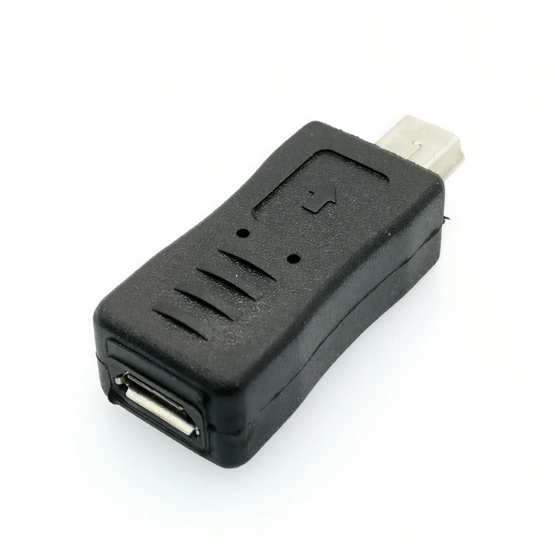 2 шт. портативный и стильный черный адаптер Micro USB Мама в Mini папа удобный