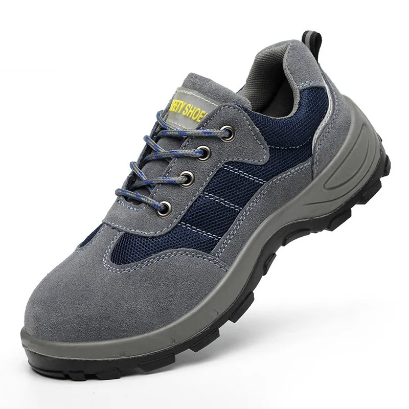 Мужские ботинки со стальным носком безопасные рабочие дышащие армейские