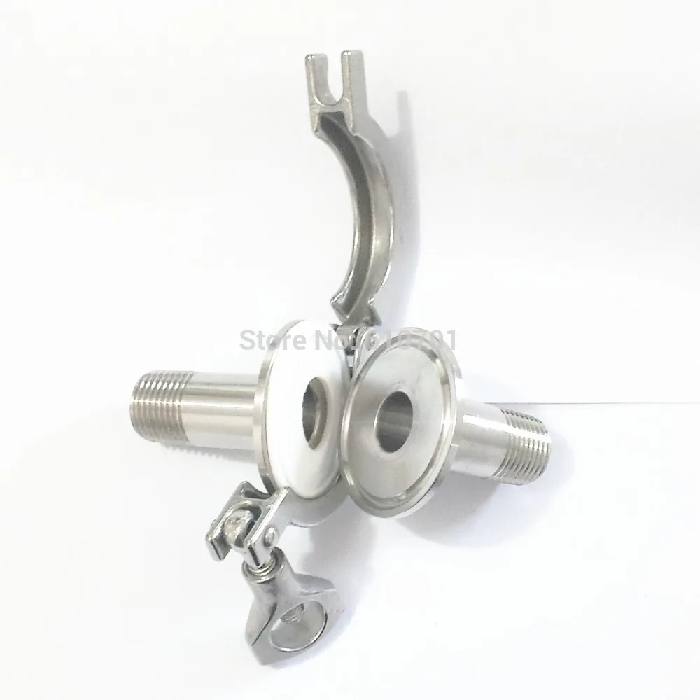 1 пара фитинг для труб BSP SS 304 1/2 дюйма + трехзажимная прокладка 5 3/4 PTFE|tri clamp|pipe fittingsss