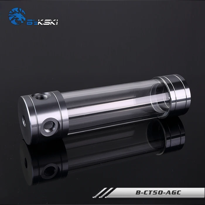 Length 200mm BYKSKI Silver 150/200/260 мм X 50 мм Диаметр цилиндрический дизельный двигатель с водяным охлаждением бак Алюминий сплав Хладагент+ акриловый G1/4 резервуар - Цвет лезвия: Length 200mm