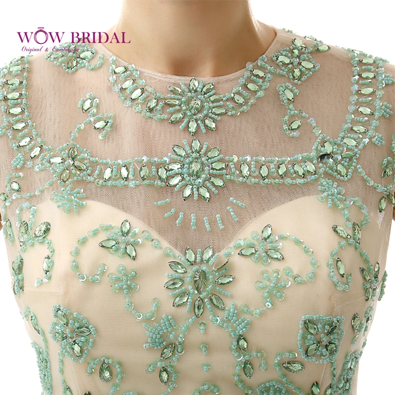 Wowbridal мятно-зеленые короткие платья с бисером для встречи выпускников 2021 новые