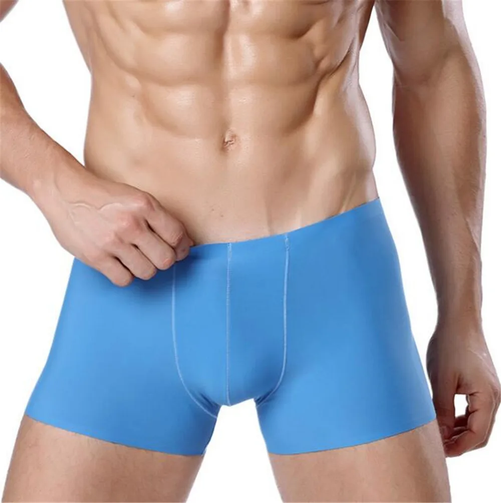 Шелк Нижнее Бельё для девочек Для мужчин пикантные Мужские экзотические боксёры
