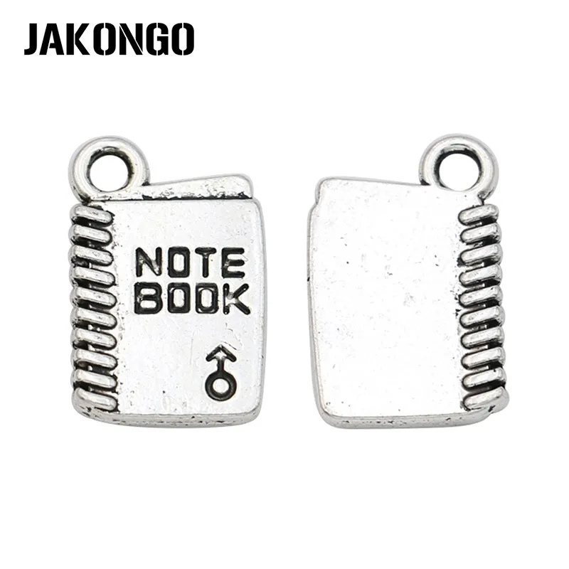 JAKONGO антикварные посеребренные подвески в виде блокнота для изготовления