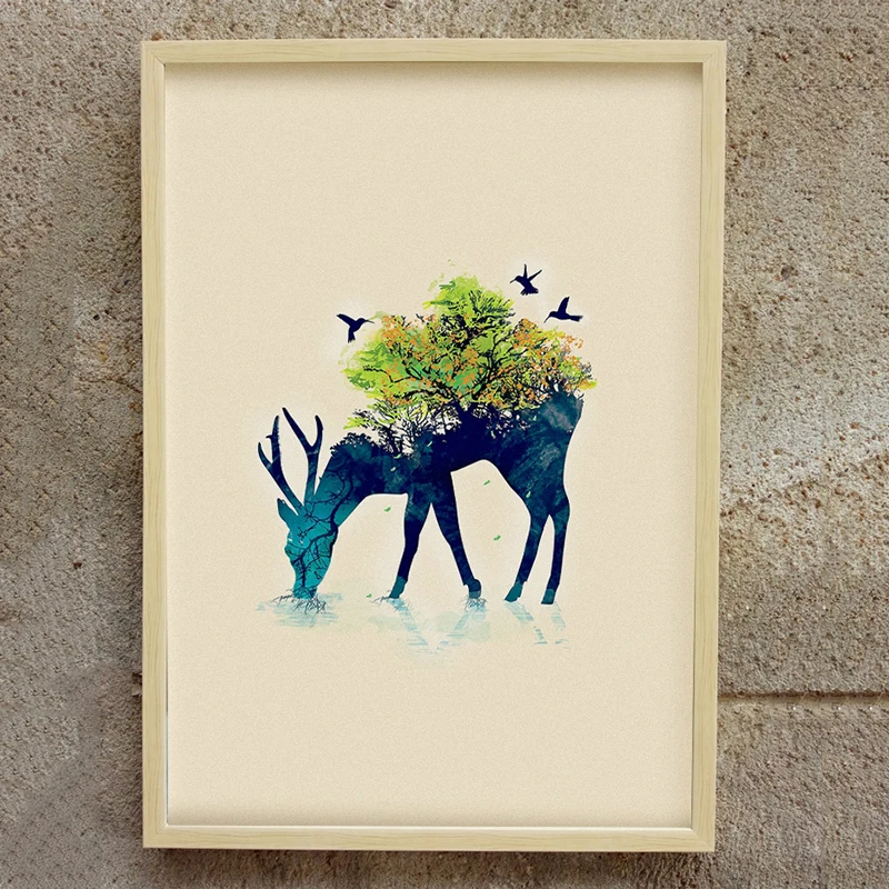 1 шт. Декоративная Настенная картина Зеленые растения | Дом и сад