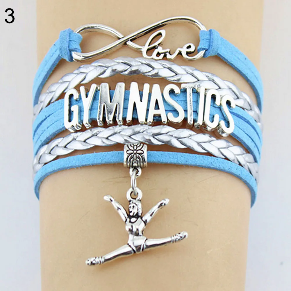 Унисекс Винтажный Браслет с надписью Gymnastics браслет подарок для гимнастического