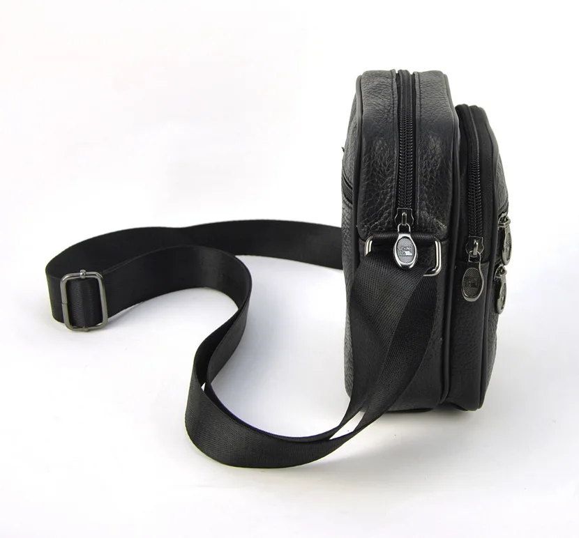 Мужская маленькая сумка через плечо из натуральной кожи Классическая с 5