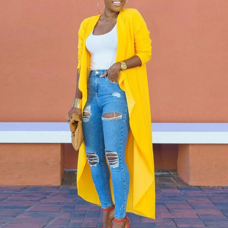 Женская куртка необычная женская верхняя одежда Осеннее свободное кимоно с