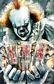 Постер из фильма It 2017 Pennywise SILK 24x36 дюймов 02 | Дом и сад