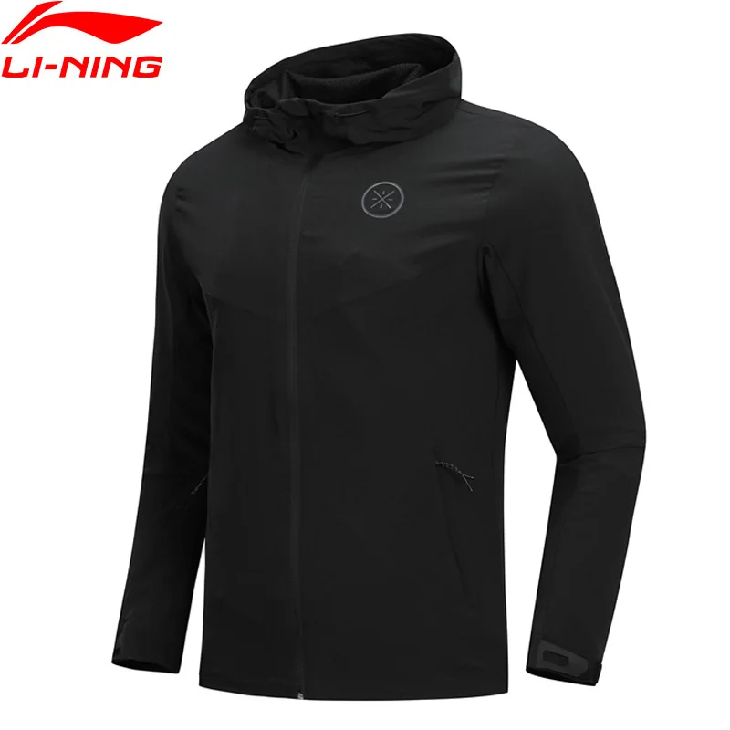 Li-Ning Мужская серия WADE спортивные зауженное пальто впору 88% полиэфир, 12% спандекс подкладка удобная спортивная ветровка AFDN167 CJAS18