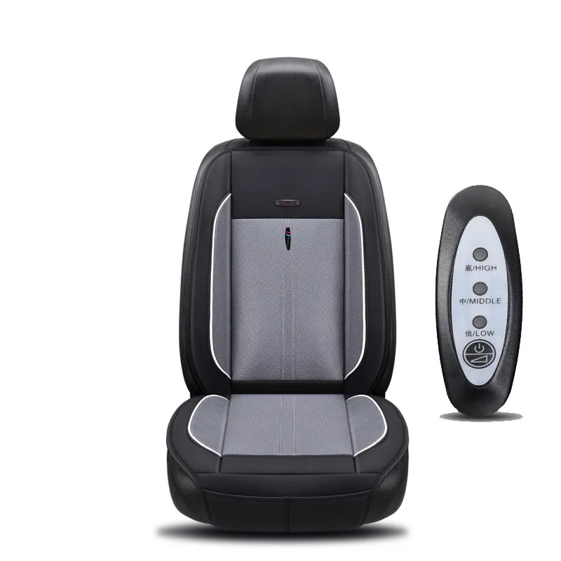 fan gray 12v 12 В/24 В Новое поступление, подушка с одним вентилятором, универсальная Массажная подушка для сиденья автомобиля, подходит для почти автомобилей, Крутое сиденье, чехлы - Название цвета: fan gray 12v