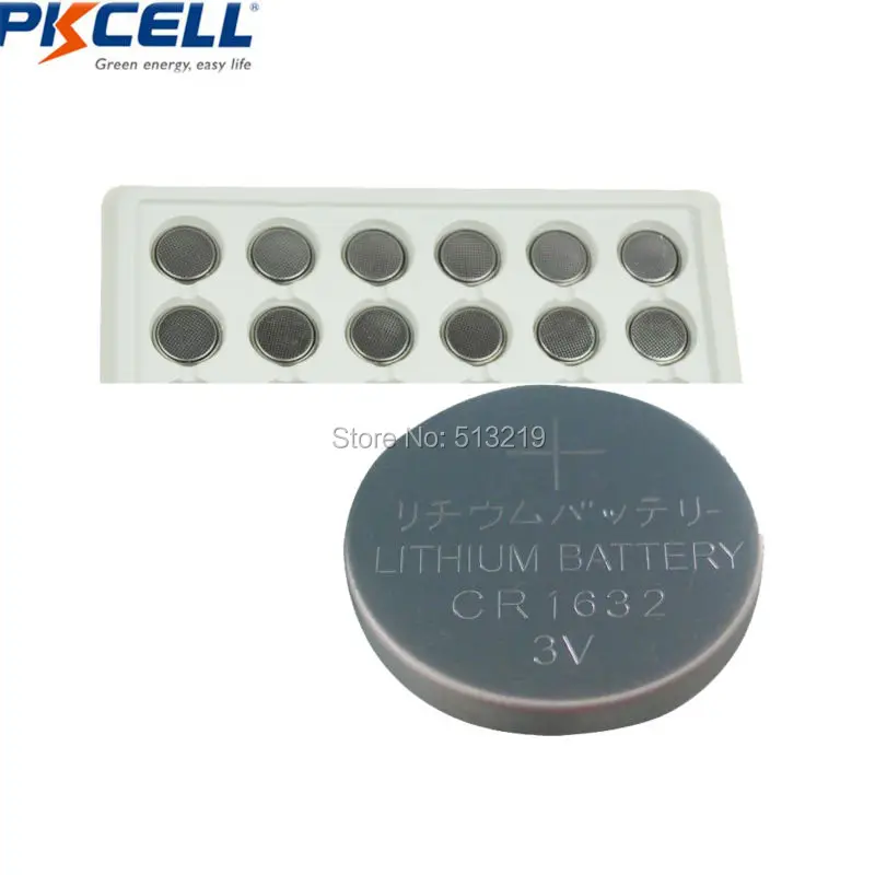 10 шт. * PKCELL CR1632 1632 DL1632 3 в литиевые батареи кнопка для монет|coin battery|3v lithium battery3v |