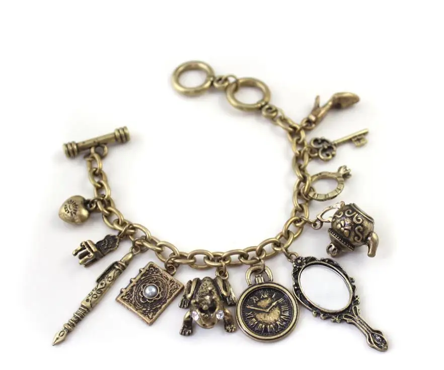 Модный винтажный браслет с зеркальными лягушками браслеты подвесками для женщин